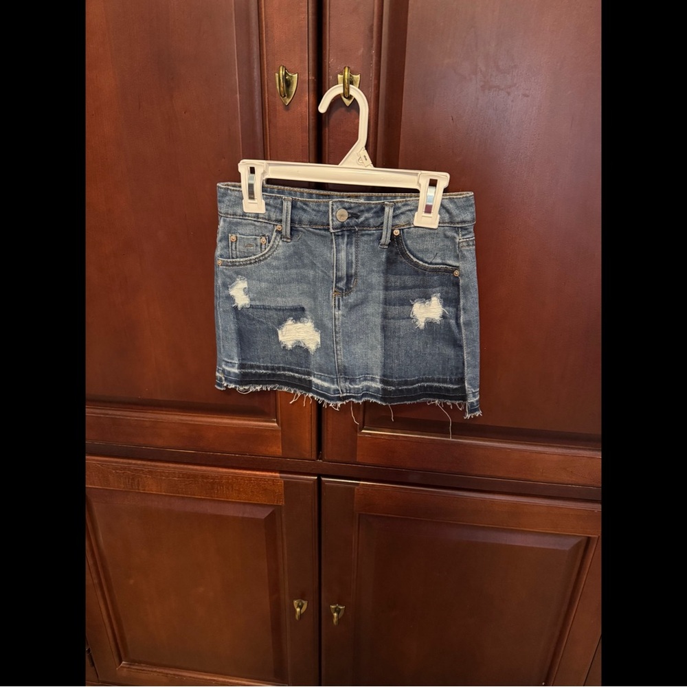 Tractr Distressed Kids Denim Skirt
